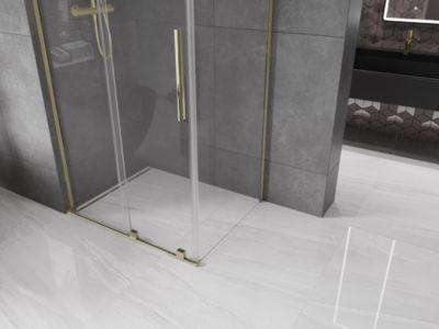Mexen Velar L cabine de douche coulissante 120 x 110 cm, transparente, dorée - 871-120-110-03-50