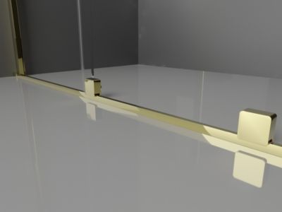 Mexen Velar L cabine de douche coulissante 120 x 110 cm, transparente, dorée - 871-120-110-03-50