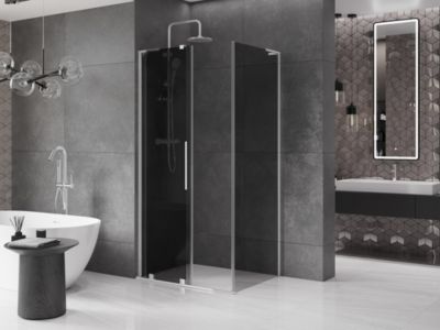 Mexen Velar L cabine de douche coulissante 120 x 75 cm, graphite, chrome - 871-120-075-43-01
