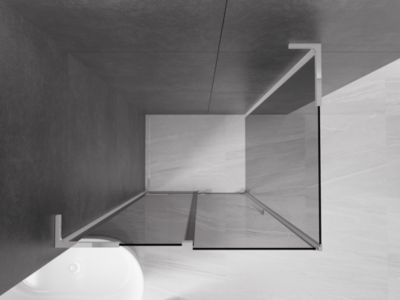 Mexen Velar L cabine de douche coulissante 120 x 75 cm, graphite, chrome - 871-120-075-43-01