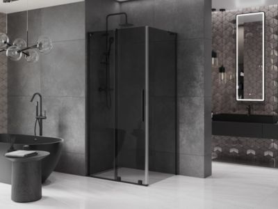 Mexen Velar L cabine de douche coulissante 120 x 85 cm, graphite, noir - 871-120-085-43-70