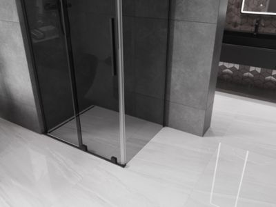 Mexen Velar L cabine de douche coulissante 120 x 85 cm, graphite, noir - 871-120-085-43-70