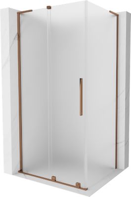 Mexen Velar L cabine de douche coulissante 120 x 90 cm, givrée, or rose - 871-120-090-33-60