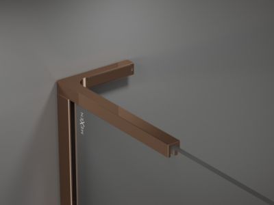 Mexen Velar L cabine de douche coulissante 120 x 90 cm, givrée, or rose - 871-120-090-33-60