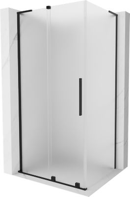Mexen Velar L cabine de douche coulissante 90 x 120 cm, givrée, noire - 871-090-120-33-70