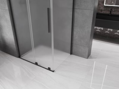 Mexen Velar L cabine de douche coulissante 90 x 120 cm, givrée, noire - 871-090-120-33-70