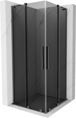 Mexen Velar L Duo cabine de douche coulissante 90 x 90 cm, graphite, gun metal - 871-090-090-02-43-95