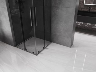 Mexen Velar L Duo cabine de douche coulissante 90 x 90 cm, graphite, gun metal - 871-090-090-02-43-95