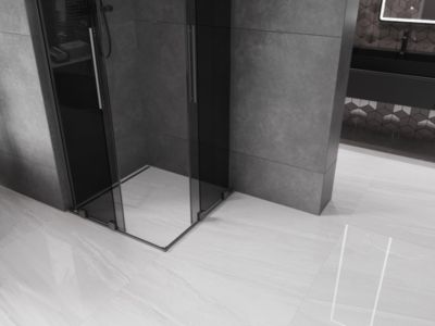 Mexen Velar L Duo cabine de douche coulissante 90 x 90 cm, graphite, gun metal - 871-090-090-02-43-95