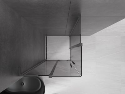 Mexen Velar L Duo cabine de douche coulissante 90 x 90 cm, graphite, gun metal - 871-090-090-02-43-95