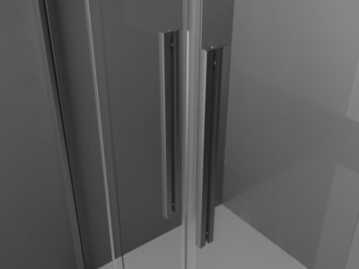Mexen Velar L Duo cabine de douche coulissante 90 x 90 cm, graphite, gun metal - 871-090-090-02-43-95