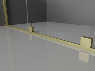 Mexen Velar L Duo porte de douche coulissante 140 cm, transparent, doré brossé - 871-140-003-02-55