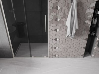 Mexen Velar L porte de douche coulissante 90 cm, graphite, nickel brossé - 871-090-003-41-97