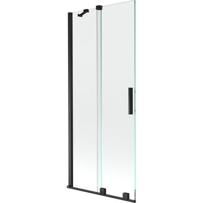 Mexen Velar paroi de baignoire à 2 battants coulissants 80 x 150 cm, transparent, noir - 896-080-000-01-70