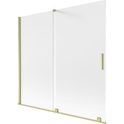 Mexen Velar paroi de baignoire coulissante à 2 battants 170 x 150 cm, givrée, dorée brossée - 896-170-000-31-55