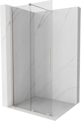 Mexen Velar Paroi de douche coulissante Walk-in 85 x 200 cm, transparent 8 mm, nickel brossé - 871-085-000-03-97