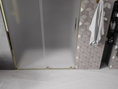 Mexen Velar porte de douche coulissante 150 cm, givrée, dorée - 871-150-000-31-50