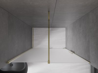 Mexen Velar porte de douche coulissante 150 cm, givrée, dorée - 871-150-000-31-50