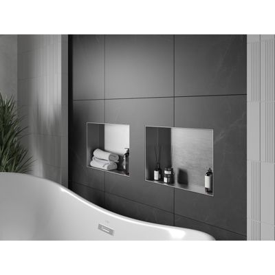 Mexen X-Wall-NR étagère encastrée sans rebord 45 x 30 cm, inox ...