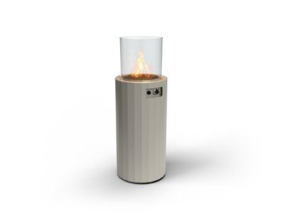 MF - Chauffage a gaz exterieur Bino jusqua 8 kW cylindrique portable gris clair