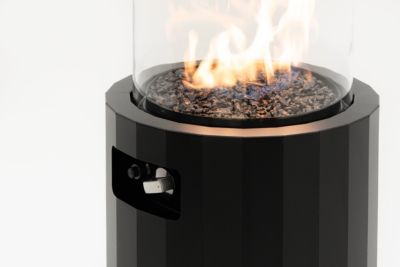 MF - Chauffage a gaz exterieur Bino jusqua 8 kW cylindrique portable gris clair