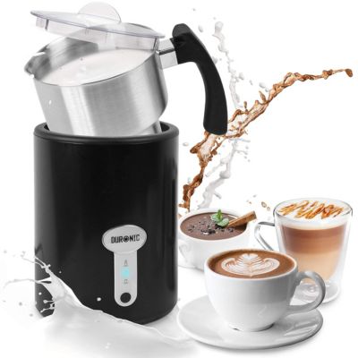 MF500 BK Mousseur à lait électrique 550W Mousse chaude ou froide Lait chaud Pot en inox Capacité 500 ml Café latte Duronic