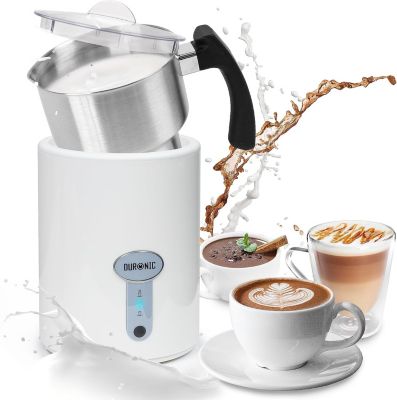 MF500 WE Mousseur à lait électrique 550W Mousse chaude ou froide Lait chaud Pot en inox Capacité 500 ml Café latte Duronic