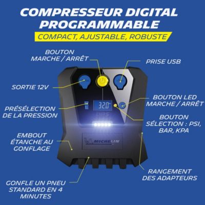 MICHELIN Compresseur programmable 12V 7 bars
