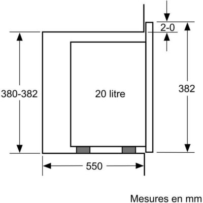 Micro-onde encastrable - BOSCH SER4 - BFL523MW1F - Blanc - 59,4 x 31,7 x 38,2 cm