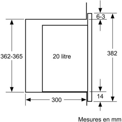 Micro-onde encastrable - BOSCH SER4 - BFL523MW1F - Blanc - 59,4 x 31,7 x 38,2 cm