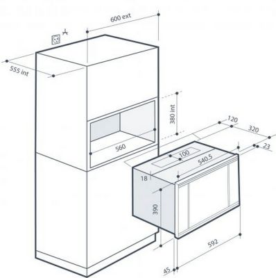 Micro-ondes encastrable 26l 900w noir De Dietrich DME7121A