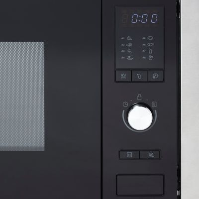 Micro-ondes encastrable Cooke & Lewis CLBIMW25LEU 25L en inox noir