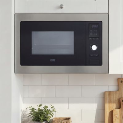 Micro-ondes encastrable Cooke & Lewis CLBIMW25LEU 25L en inox noir