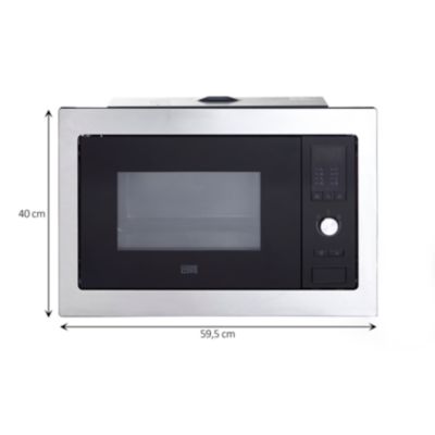 Micro-ondes encastrable Cooke & Lewis CLBIMW25LEU 25L en inox noir