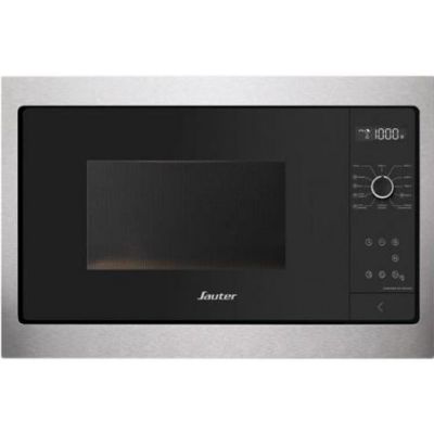 Micro-ondes encastrable SAUTER SMS7121X - 26 L 900 W - Cavité inox - Tout intégrable - Noir