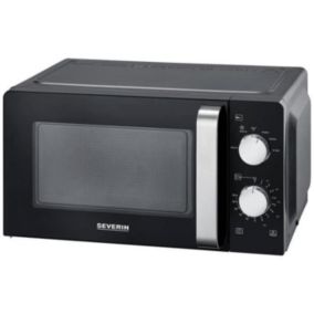 Micro-ondes SEVERIN - 17L - 700W - noir/argent - 6 niveaux de puissance - 2 programmes de décongélation