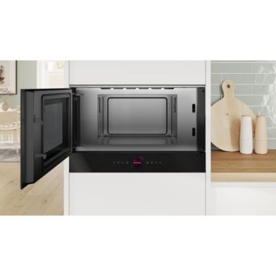 Micro-ondes simple encastrable - BOSCH SER8 - BFL7221B1 - Noir - 21 L - 38,2 x 59,4 x 31,8 cm