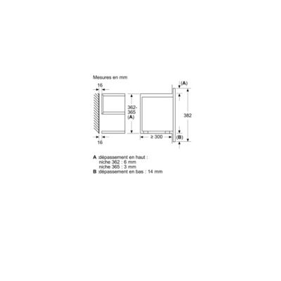 Micro-ondes simple encastrable - BOSCH SER8 - BFL7221B1 - Noir - 21 L - 38,2 x 59,4 x 31,8 cm