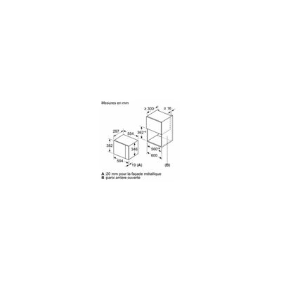 Micro-ondes solo 20l 800w encastrable noir Bosch BFL520MB0