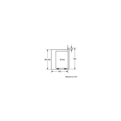 Micro-ondes solo 20l 800w encastrable noir Bosch BFL520MB0