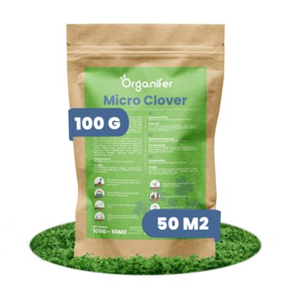 Micro Trèfle Pelouse - Graines de Trèfle Pures - 100 G Pour 50 M2 - Organifer