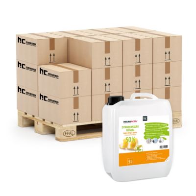 Microactiv Acide Citrique Liquide 50% Détartrant Polyvalent 48 x 5 L,  Et Économique