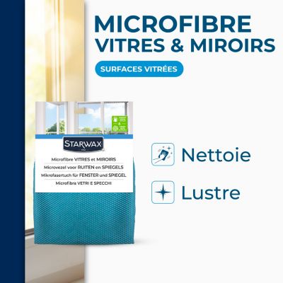 Microfibre pour vitres et miroir Starwax