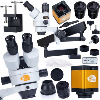 Microscope Stéréoscopique Trinoculaire Neptune Pro - Zoom 7x-45x, Bras ...