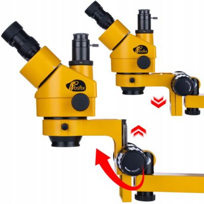 Microscope Trinoculaire sur Potence 7-45x - Caméra HDMI Panasonic, Lentille Barlow 0.5x, LED 56, Inspection Électronique