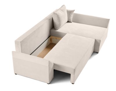 Mike - canapé d'angle réversible - 4 places - convertible avec coffre - en velours - Best Mobilier