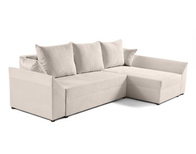Mike - canapé d'angle réversible - 4 places - convertible avec coffre - en velours - Best Mobilier