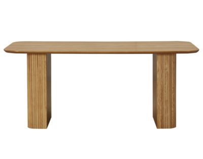 Milazzo - table à manger - bois plaqué chêne et cannage - 180 cm - Lisa Design
