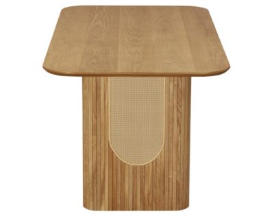 Milazzo - table à manger - bois plaqué chêne et cannage - 180 cm - Lisa Design