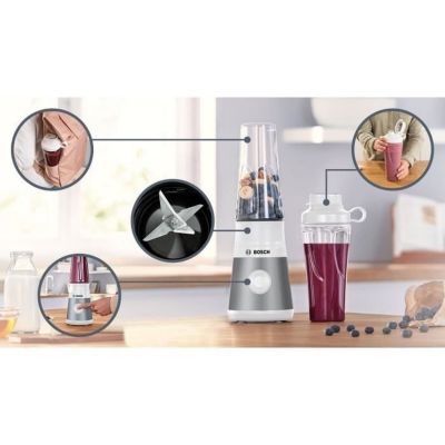 Mini Blender Bosch - Bol mixeur 0,8 L - 4 lames tranchantes inox